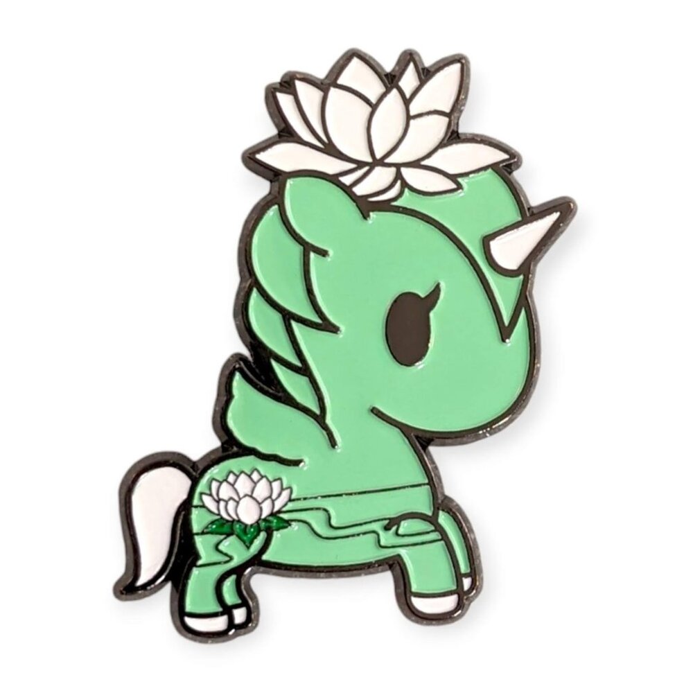 Tokidoki Flower Power Unicorno Enamel Pin: Water Lily Unicorn